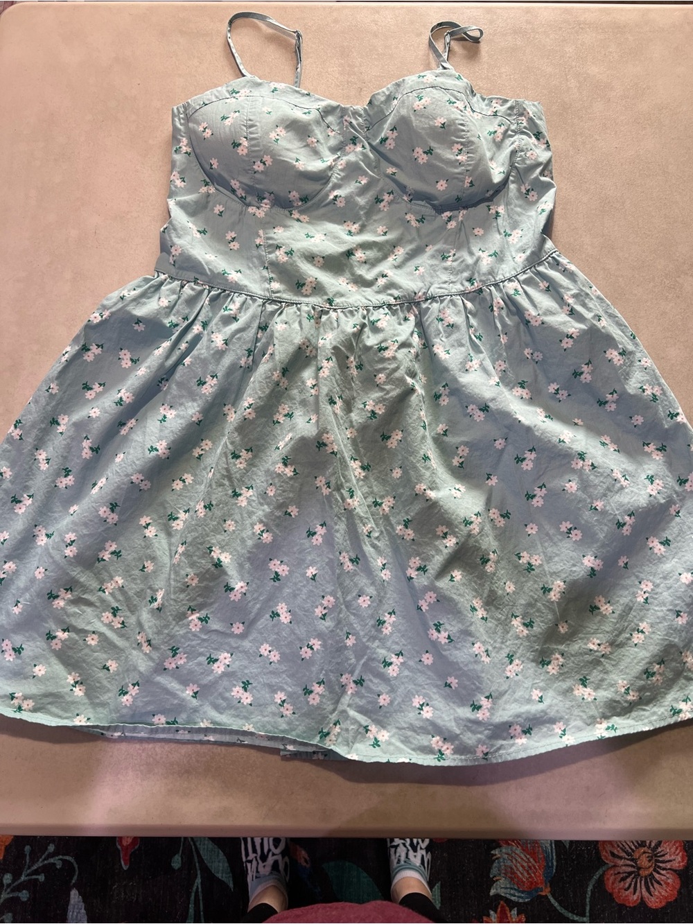 No Boundaries Mint Green Floral Midi Dress